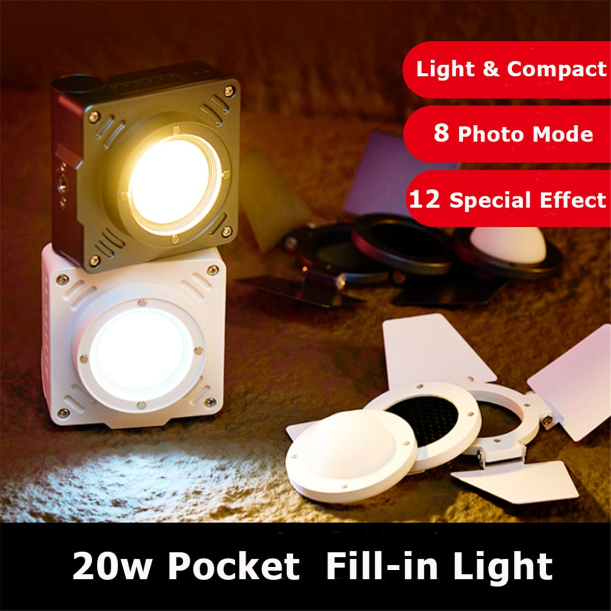 NEW_20W Pocket LED Video Light – Photography Lighting Lamp recenzja i cena