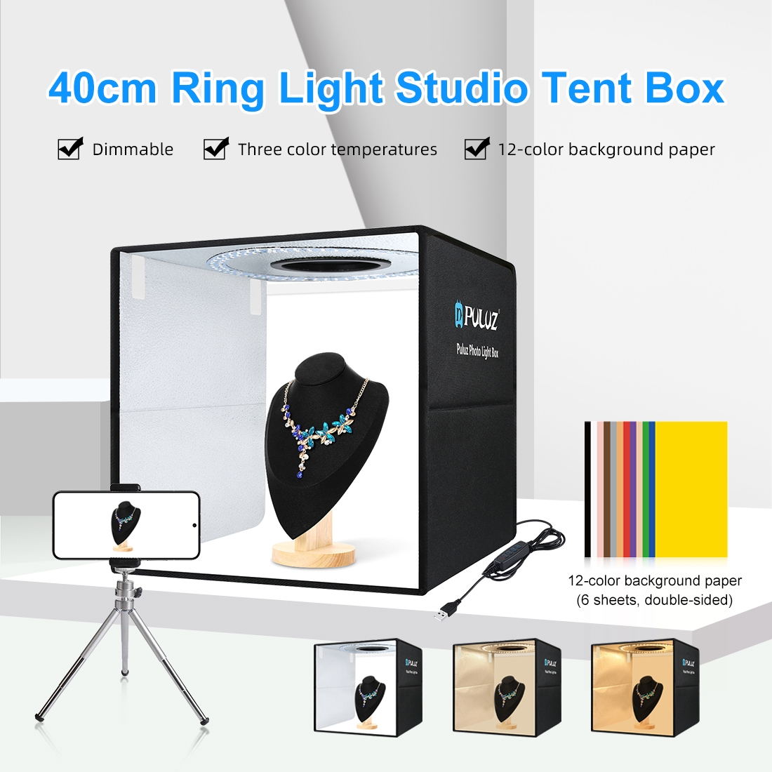 PULUZ 40cm Folding Portable Ri – Photography Lighting Case recenzja i cena
