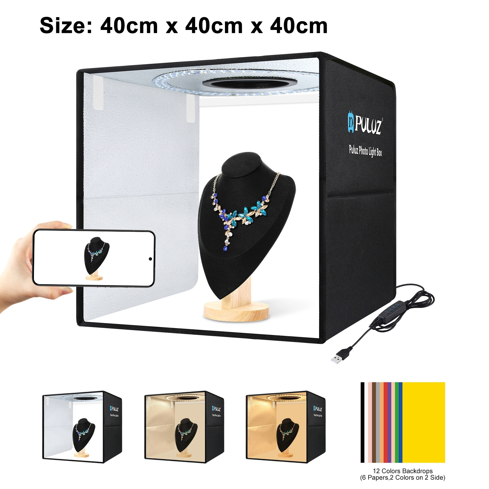 PULUZ 40cm Folding Portable Ri – Photography Lighting Case recenzja i cena