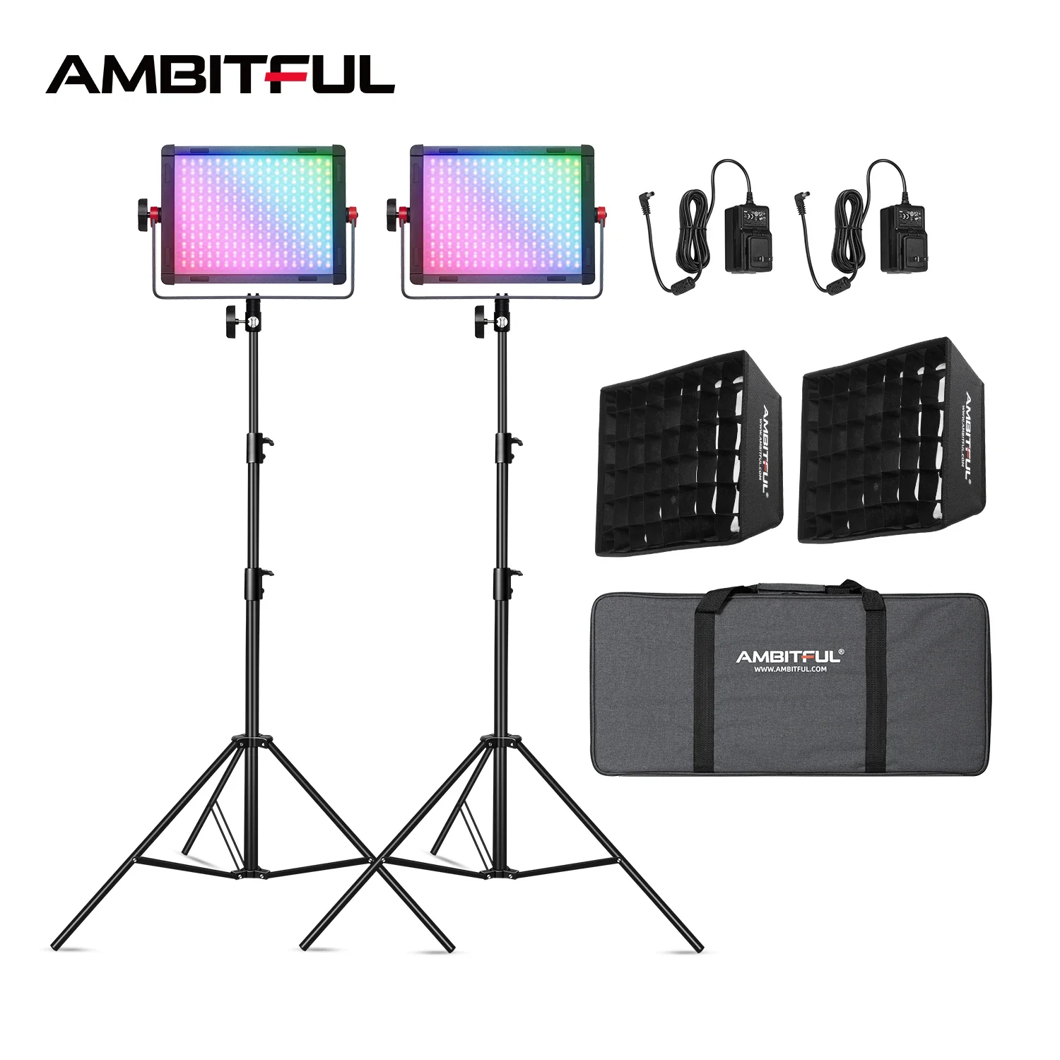 AMBITUFL P35R 30W RGB LED Vide – Photography Led Lighting Kit recenzja i cena