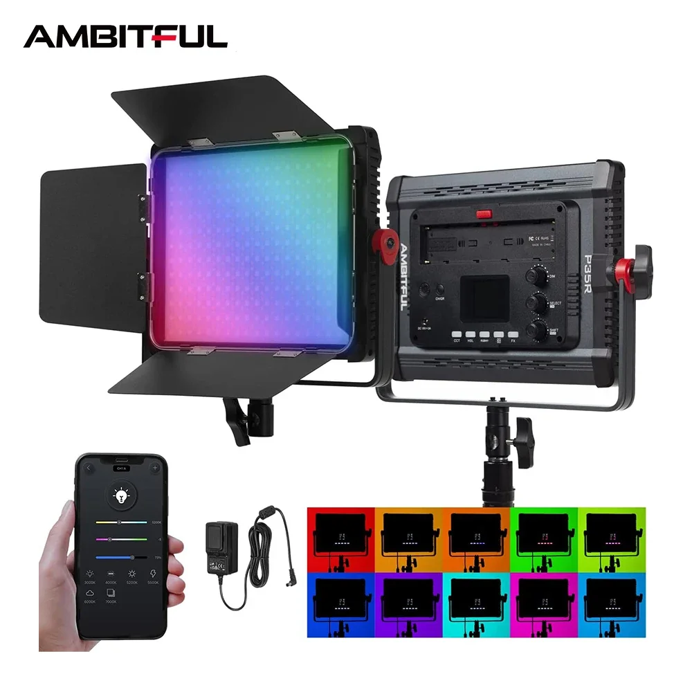 AMBITUFL P35R 30W RGB LED Vide – Photography Led Lighting Kit recenzja i cena