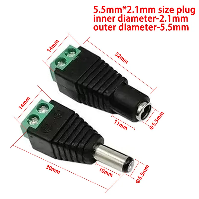 Female and Male DC Connectors  – Photography Led Lighting Kit recenzja i cena