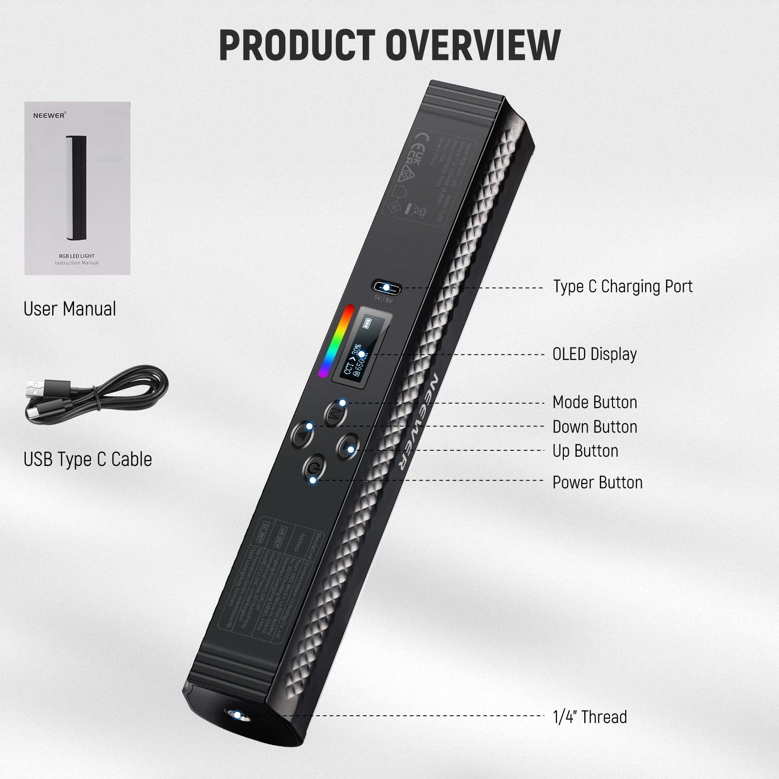 NEEWER RGB Light Wand with APP – Photography Lighting Youtube recenzja i cena