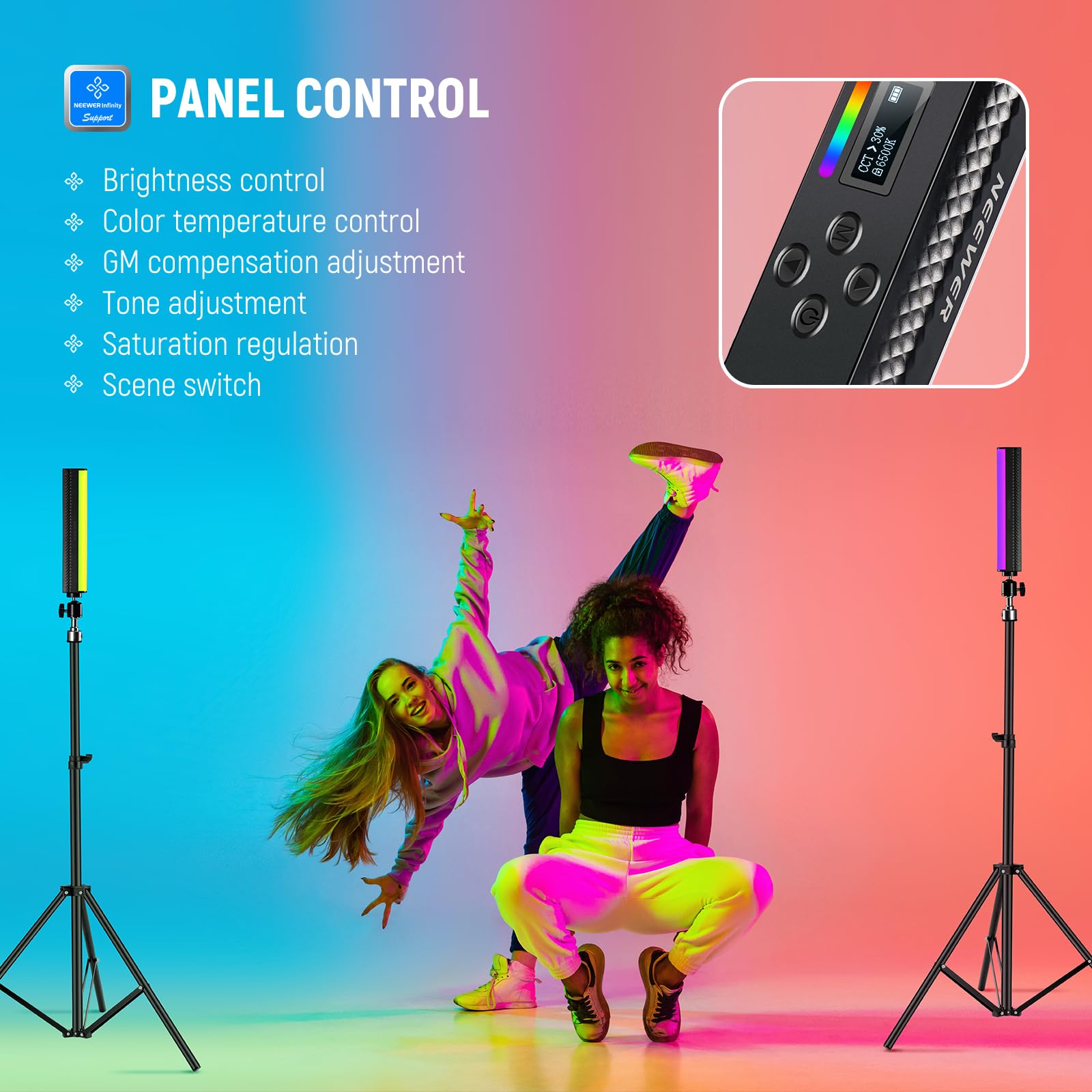 NEEWER RGB Light Wand with APP – Photography Lighting Youtube recenzja i cena