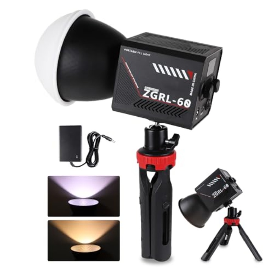 60W COB LED Video Light Handhe – Photography Lighting For Studio recenzja i cena