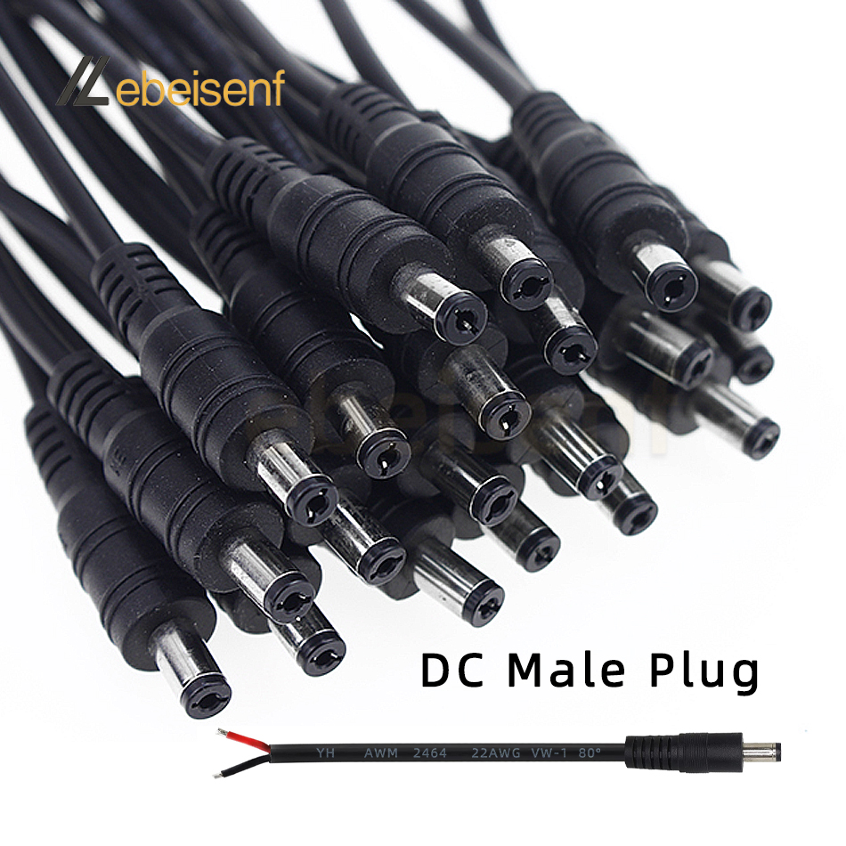 5/10 Pcs 5.5x2.1 Plug DC Male  – Photography Led Lighting Kit recenzja i cena