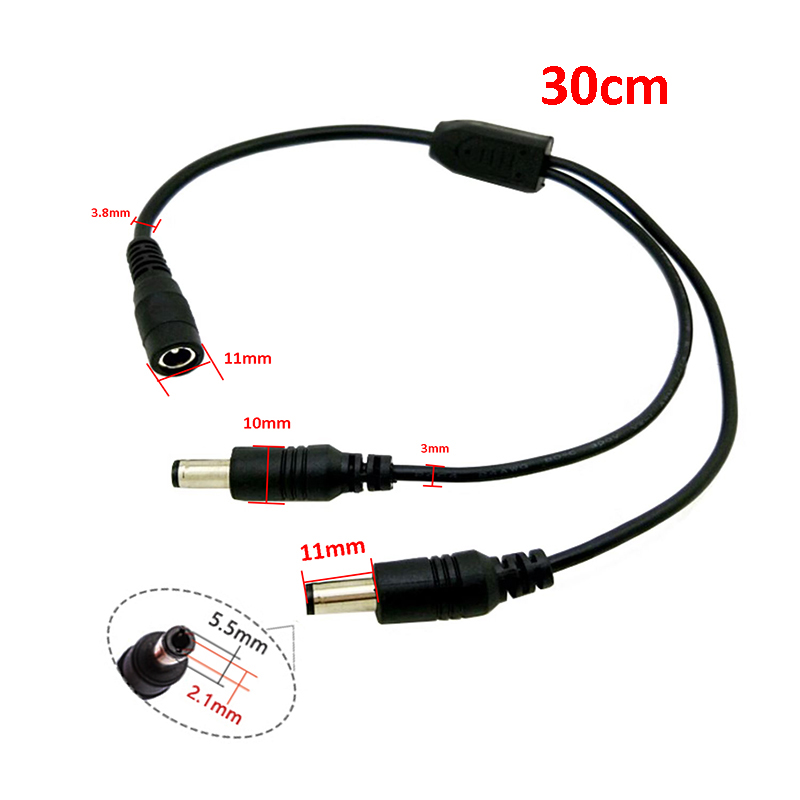 1PCS 5.5mm 2.1mm 1 To 5/6 Way  – Photography Led Lighting Kit recenzja i cena