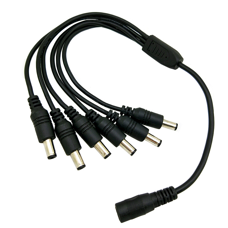 1PCS 5.5mm 2.1mm 1 To 5/6 Way  – Photography Led Lighting Kit recenzja i cena