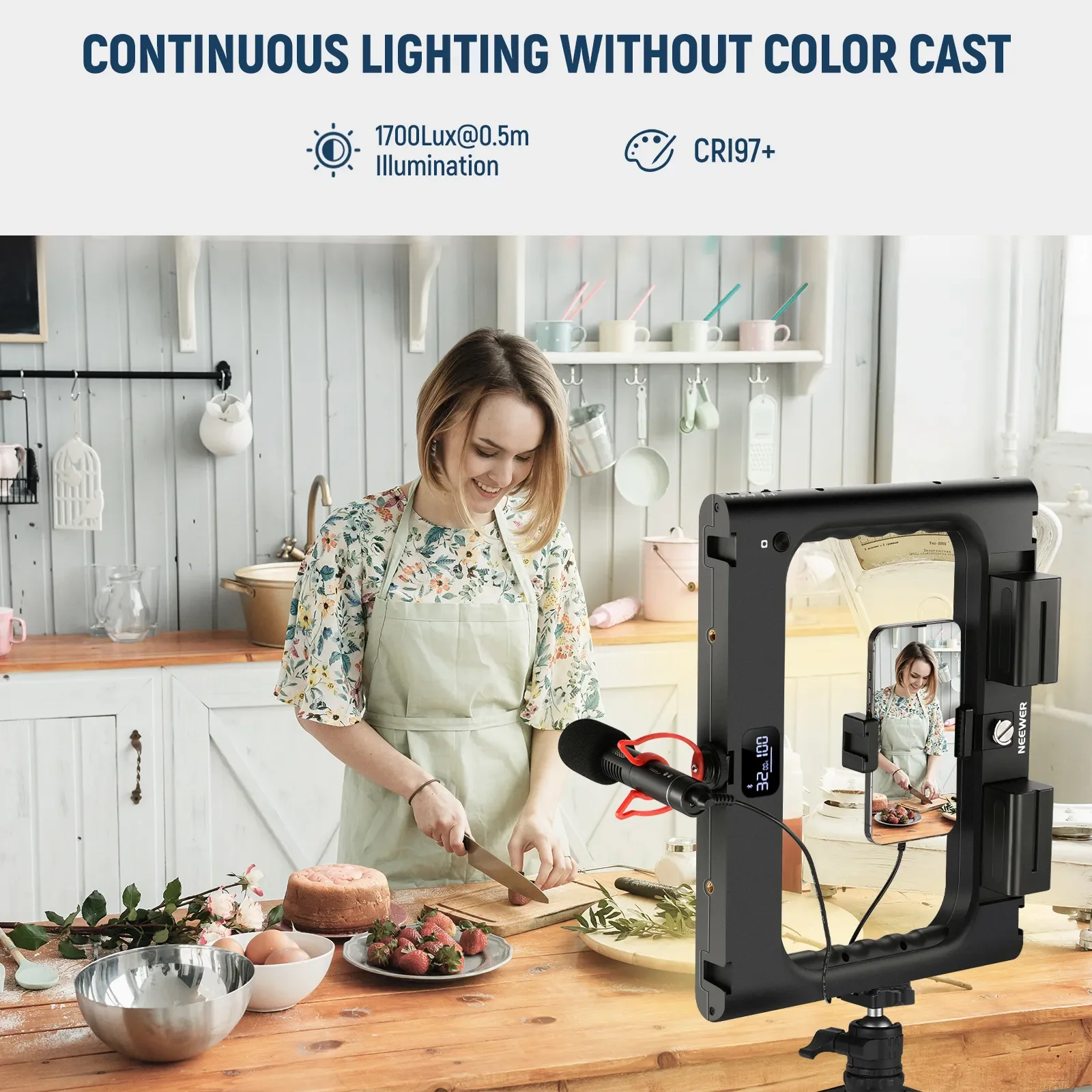 NEEWER A111 II Smartphone Vide – Photography Lighting Rig recenzja i cena